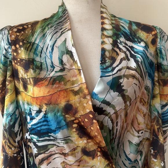 💕Marciano Multi Colour 2 Piece Silky Coordinated Outfit 42 VGUC - Picture 3 of 14